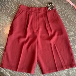 𝅺express Bermuda High Rise Shorts with Pleats. Size 2 New with Tags.